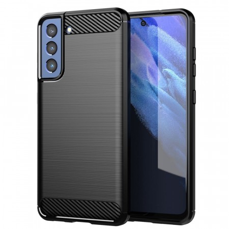 TPU Deksel Carbon for Samsung Galaxy S21 FE 5G svart