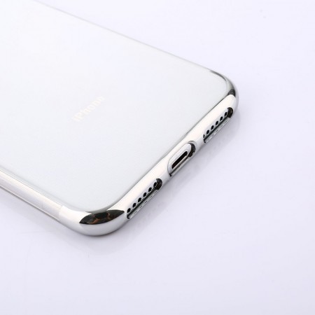 TPU Deksel gjennomsiktig iPhone XR sølv