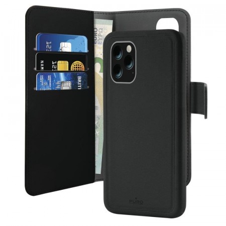 Puro 2-i-1 Magnetisk Lommebok-deksel iPhone 11 Pro Max svart