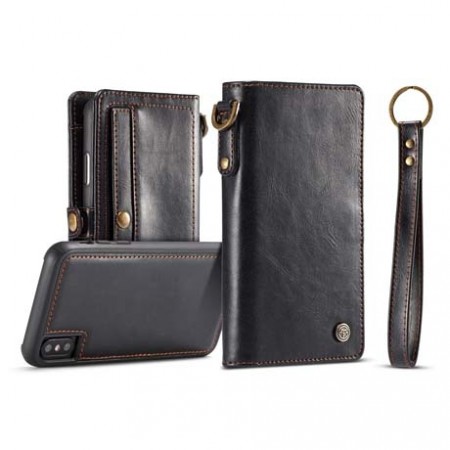 CaseMe 2-i-1 Lommebok deksel iPhone X/XS svart