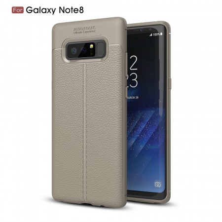 Lux TPU Deksel med PU-lær Galaxy Note 8 grå