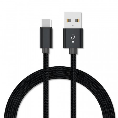 Universal 1M USB-A - USB-C kabel 3A 20W svart