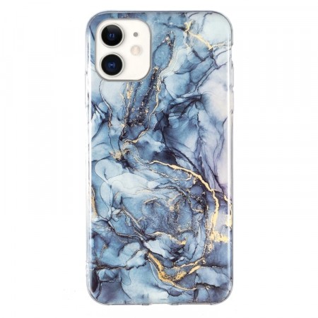 Fashion TPU Deksel for iPhone 11 - Marmor blå
