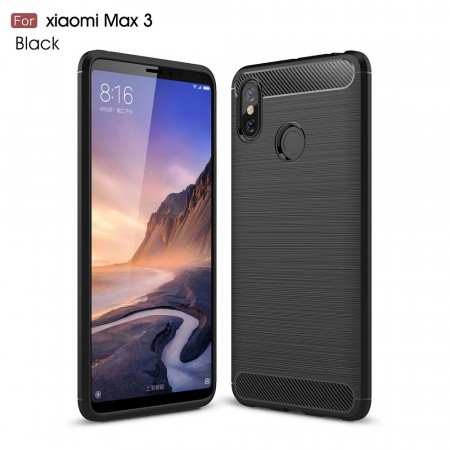 TPU Deksel Carbon Xiaomi Mi Max 3 svart