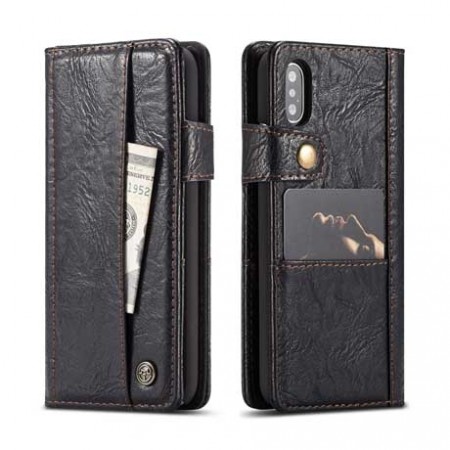 CaseMe Retro deksel for iPhone X/XS svart