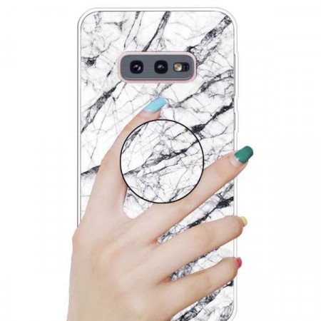 TPU Deksel med holder Galaxy S10e - Marmor