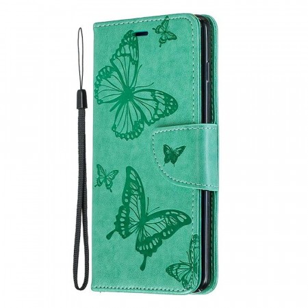 Lommebok deksel til Samsung Galaxy S10 - Grønn Butterfly