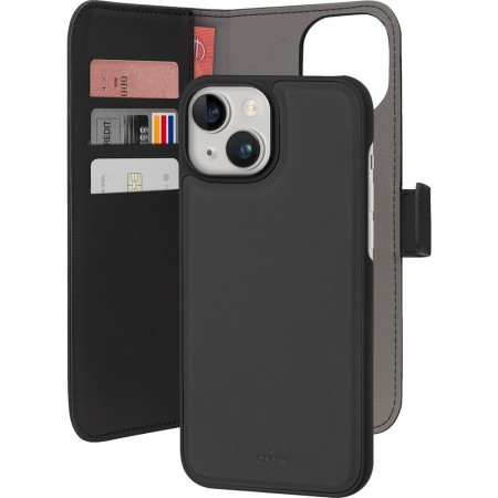 Puro 2-i-1 Magnetisk Lommebok-deksel iPhone 15 svart