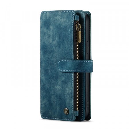 CaseMe retro multifunksjonell Lommebok deksel iPhone 12 Pro Max blå