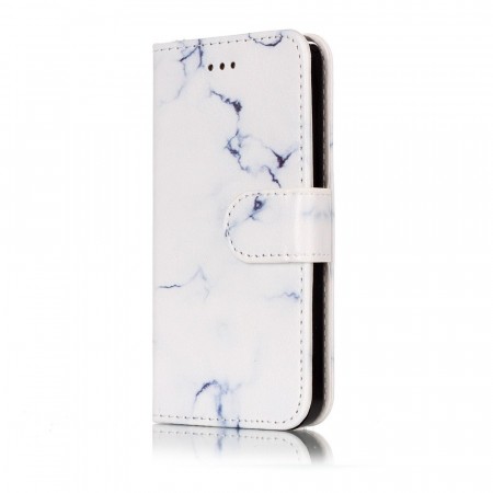 Lommebok deksel for iPhone 5S/5/SE (2016) hvit marmor