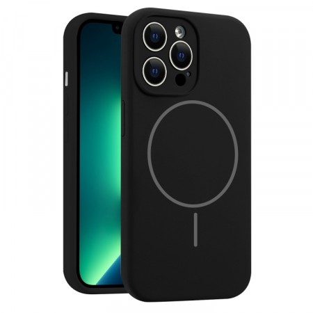 Tech-Flex silikon Deksel for iPhone 13 Pro Max MagSafe svart