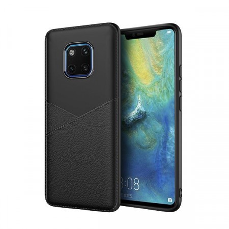 Lux TPU Deksel med PU-lær Huawei Mate 20 Pro svart
