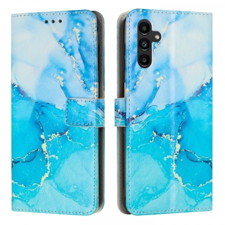 Lommebok deksel for Samsung Galaxy A14 5G/4G blå marmor