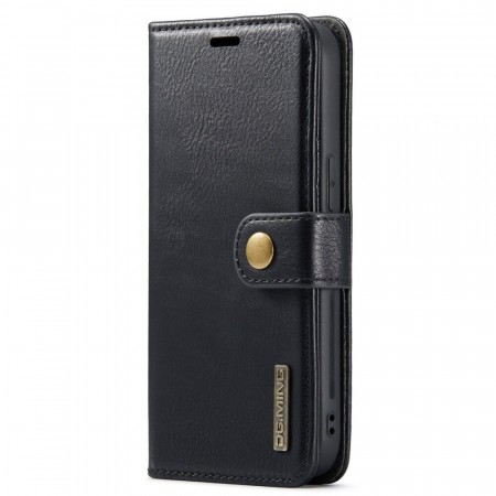 DG.Ming 2-i-1 Lommebok-deksel I Lær iPhone 15 Pro svart