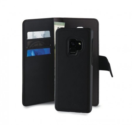 Puro 2-i-1 Magnetisk Lommebok-deksel Galaxy S9 Svart