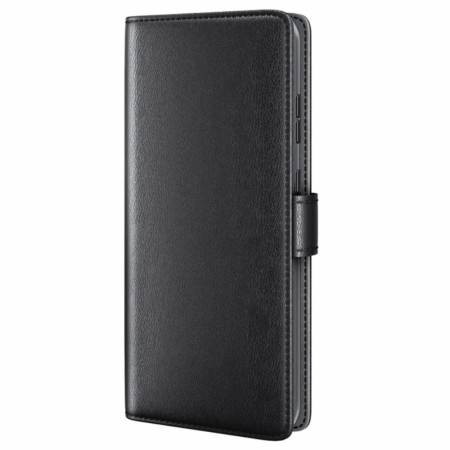 Lommebok deksel ekte Lær for Samsung Galaxy S24 Ultra 5G svart
