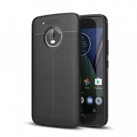 Lux TPU Deksel med PU-lær mønster Motorola Moto G5S Plus svart