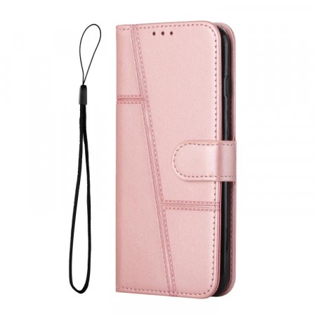 Lommebok deksel Stitching for Google Pixel 11 / 11 Pro 5G Roségull