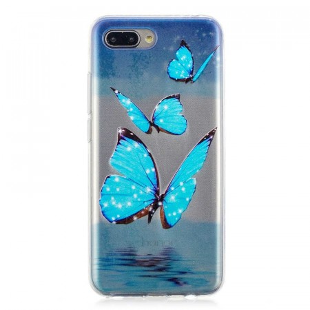 TPU Deksel Huawei Honor 10 - Blue Butterfly