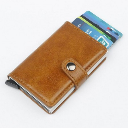 Lommebok for kredittkort RFID beskyttelse - Brun