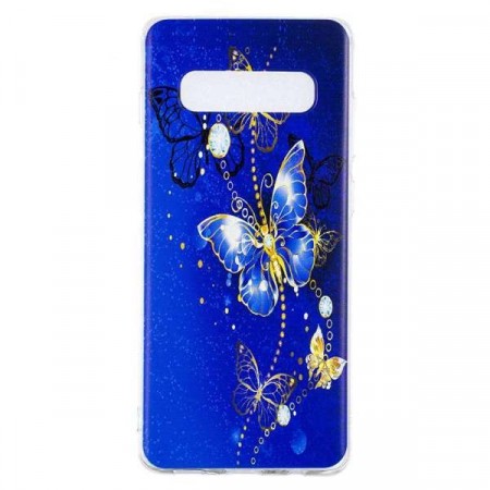 TPU Deksel Samsung Galaxy S10+ Plus - Blue Butterfly