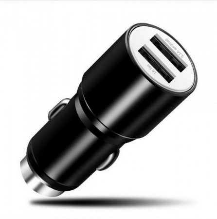 Universal dobbel USB-billader 3.1A - Svart