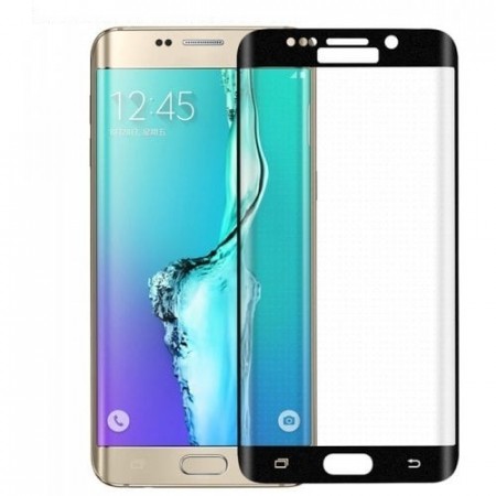 Herdet Glass heldekkende Buet Galaxy S6 Edge svart