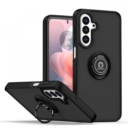 Tech-Flex TPU Deksel Ring Holder til Samsung Galaxy A17 svart