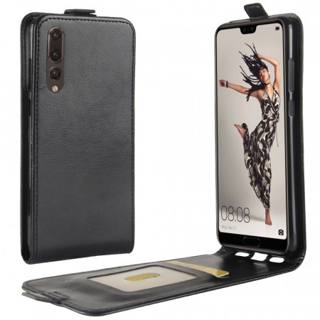 Deksel Vertikalt Flipp for Huawei P20 Pro svart