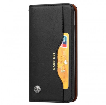 Flip Lommebok deksel ekstra kortlomme for Huawei P30 Lite svart
