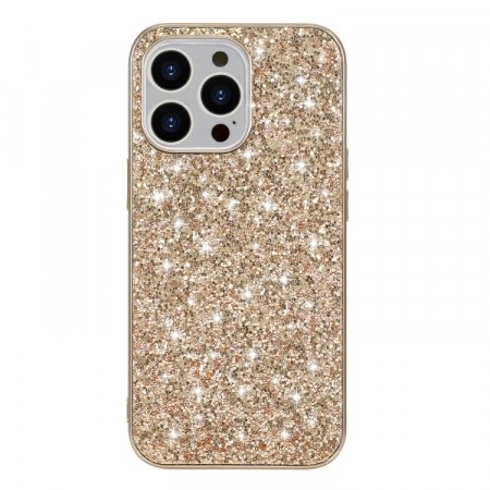 Fashion TPU Deksel Glitter Powder iPhone 13 Pro - Gull