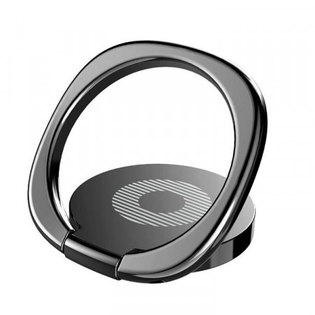 Ringholder med magnet for mobiler svart
