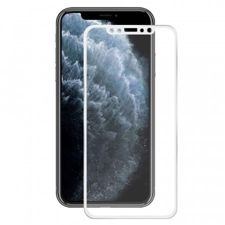 Enkay Hat-Prince herdet Glass Gold Edge skjermbeskytter iPhone 11 hvit