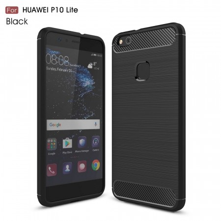 TPU Deksel Carbon for Huawei P10 Lite svart