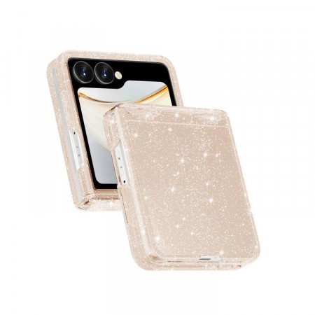Fashion Deksel Glitter Powder Samsung Galaxy Z Flip 8 5G - Gull