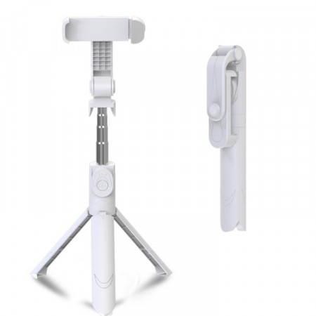 Selfiestang med Tripod og Bluetooth-fjernkontroll - hvit