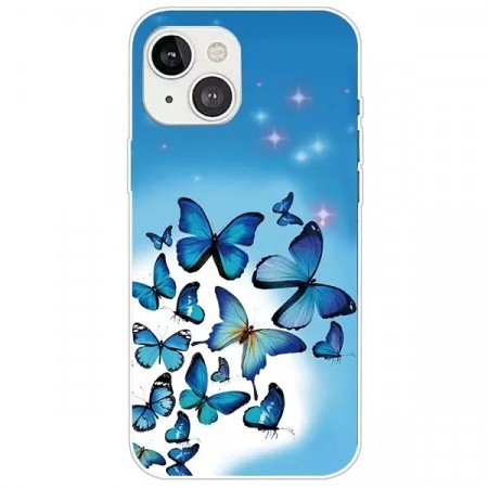 Fashion TPU Deksel for iPhone 14/13 - Butterfly
