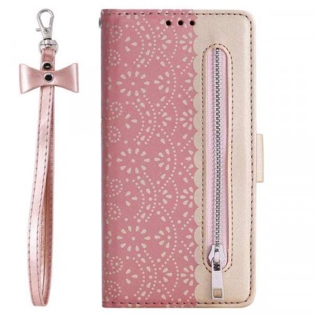 Deksel Multifunksjonell Zippered iPhone 11 Pro Rosa/gull