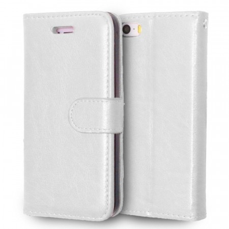 Lommebok deksel for iPhone 5S/5/SE (2016) hvit