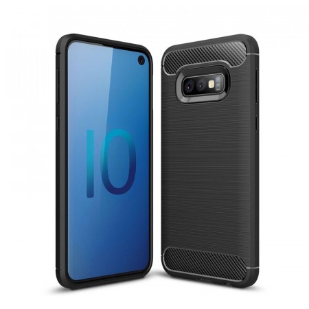 TPU Deksel Carbon for Galaxy S10e svart