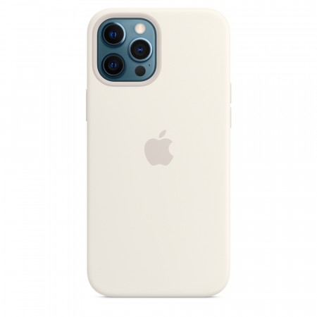 Apple Silikondeksel iPhone 12 Pro Max med MagSafe - Hvit
