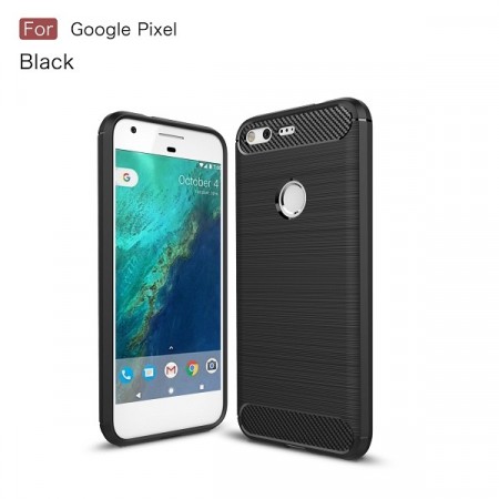TPU Deksel Carbon Google Pixel svart
