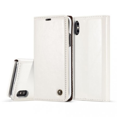 CaseMe flip deksel for iPhone X/XS hvit