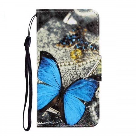 Lommebok deksel til Samsung Galaxy A20e - blue Butterfly