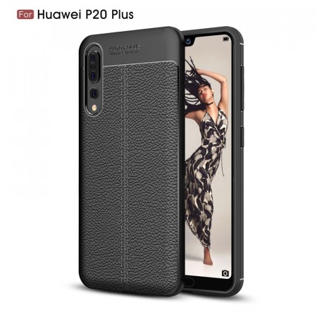 Lux TPU Deksel med PU-lær Huawei P20 Pro svart