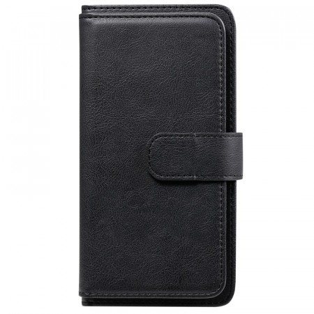 Lommebok-deksel plass til 10 stk kort for iPhone 13 svart