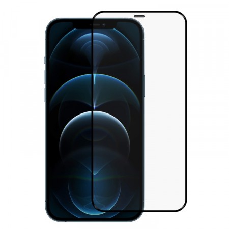 Herdet Glass skjermbeskytter heldekkende iPhone 12 Pro Max svart kant