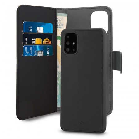 Puro 2-i-1 Magnetisk Lommebok-deksel Galaxy A51 Svart