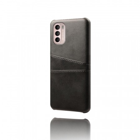 Lux TPU Deksel med PU-lær plass til kort Motorola Moto G31/G41 svart
