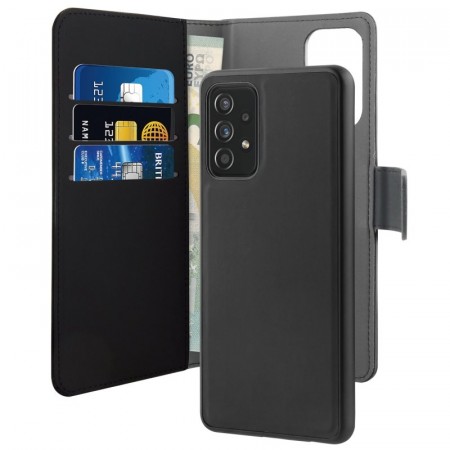 Puro 2-i-1 Magnetisk Lommebok-deksel Galaxy A72 Svart